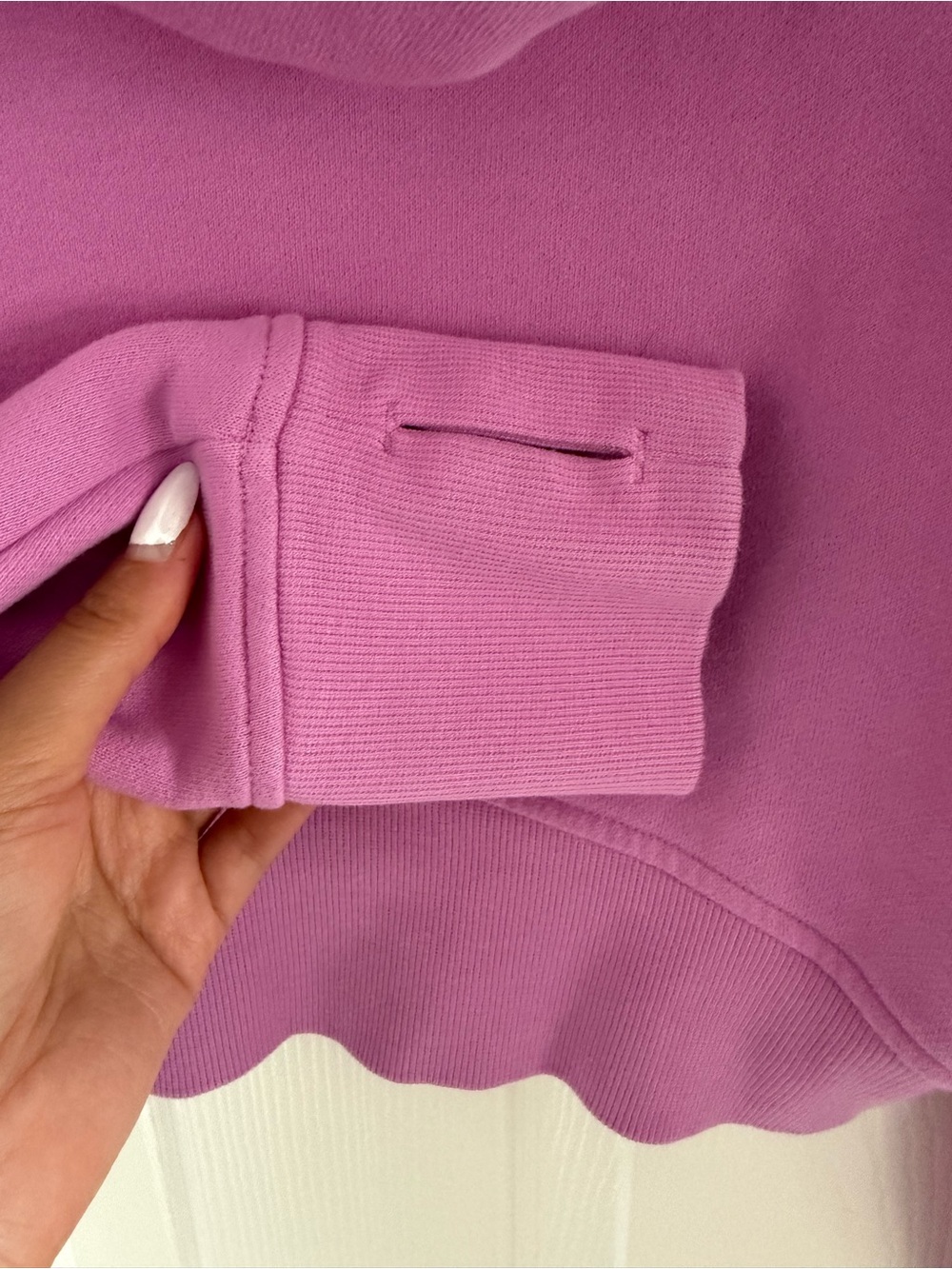 Lululemon Cropped Full-zip Scuba Hoodie in Dahlia Mauve - Picture 11 of 13